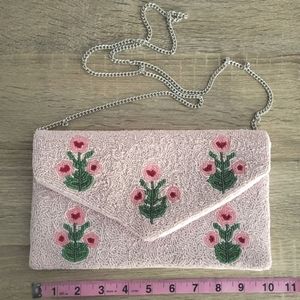 JessaKae Flower Beaded Clutch Purse